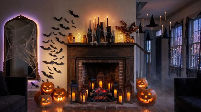 Discover 21 Halloween home decor ideas for a spooky glow to transform your space with candlelit warmth, eerie accents, and cozy autumn drama. Pin your favorites today!