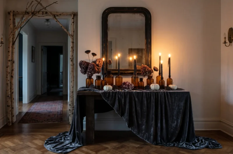 Halloween entryway decor