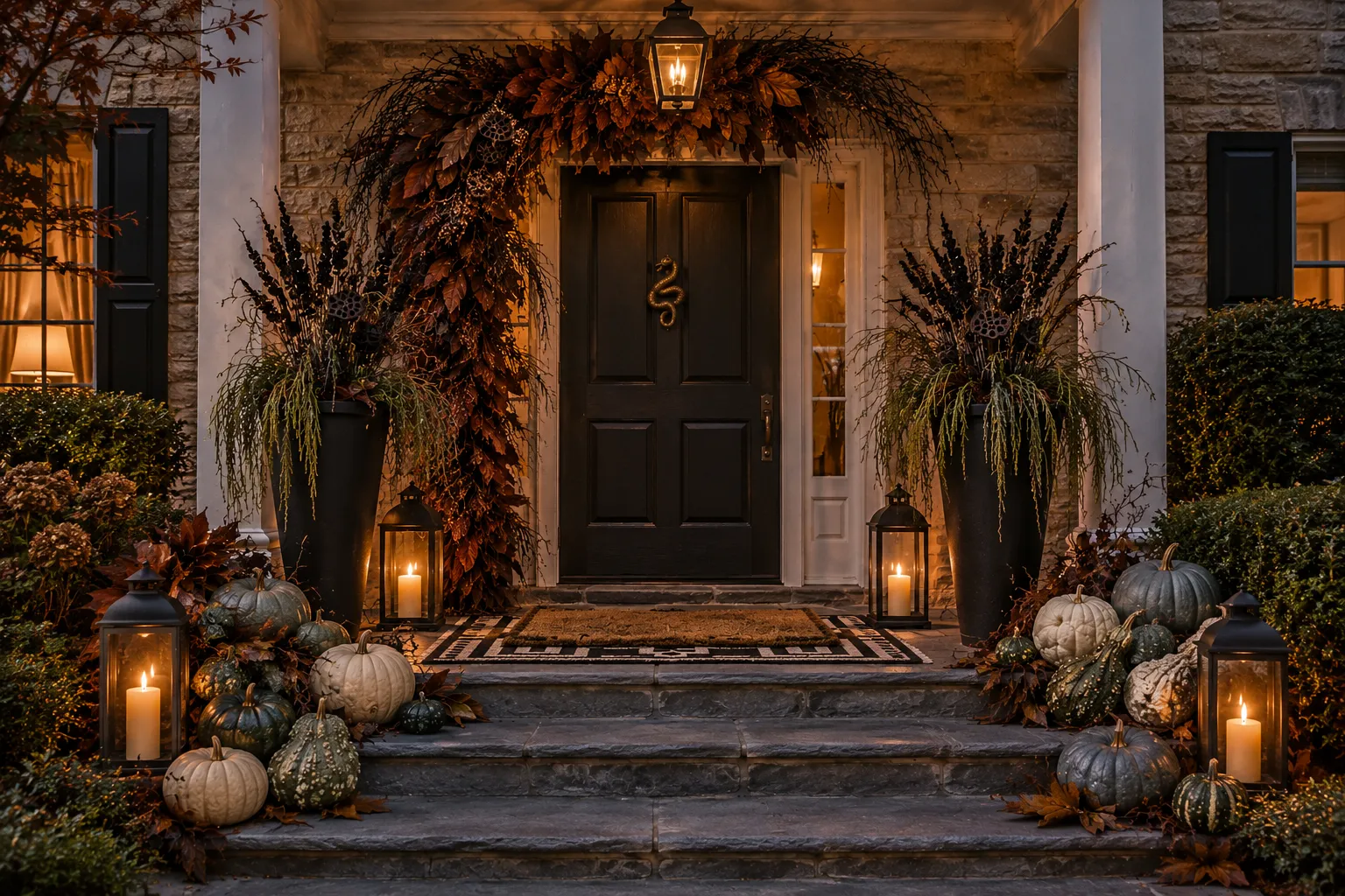 Halloween front door decor