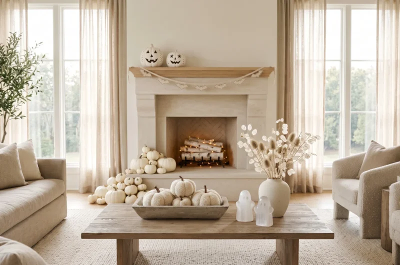 Neutral Halloween decor