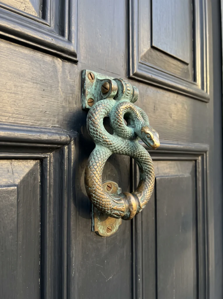 Antique Brass Serpent Door Knocker