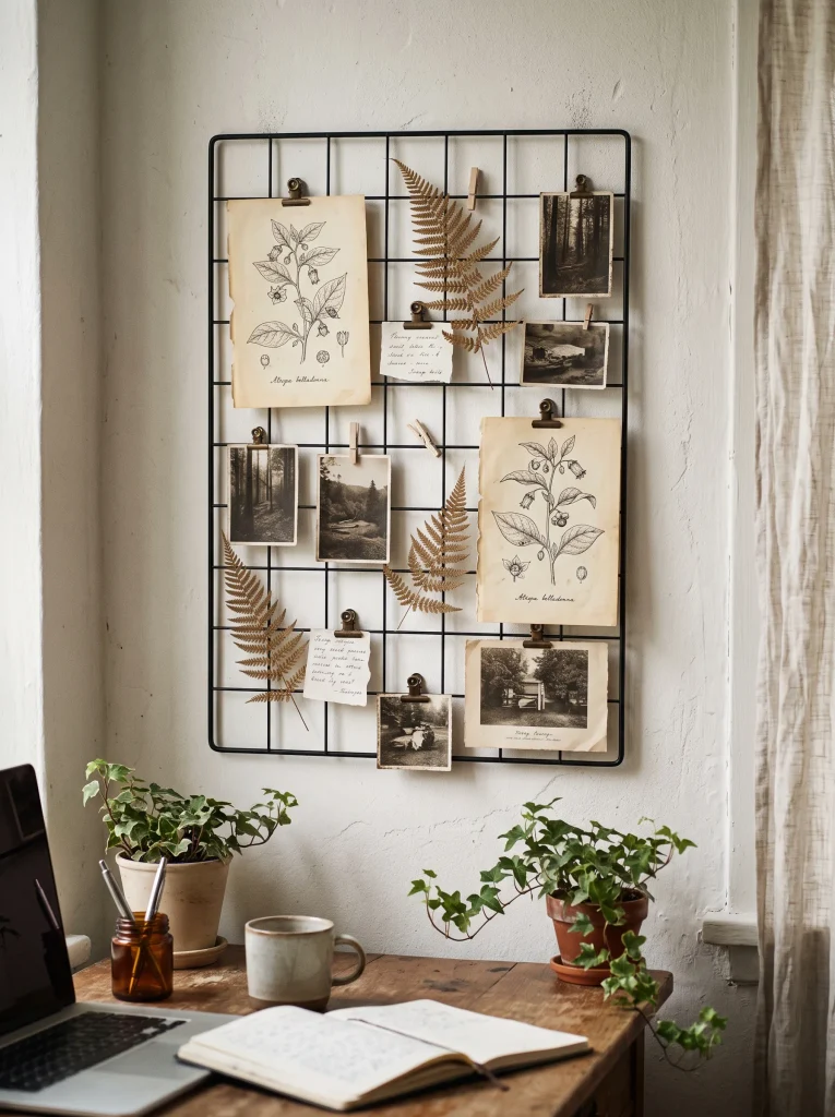 Architectural Black Wire Wall Grid Gallery