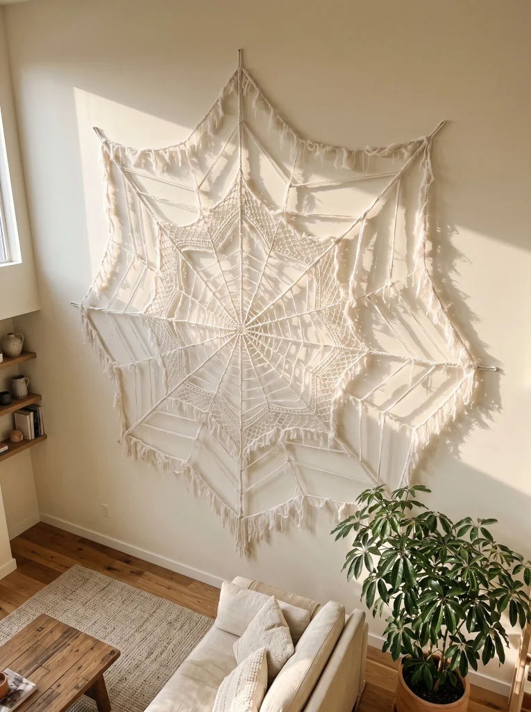 Bleached Cotton Rope Spiderwebs
