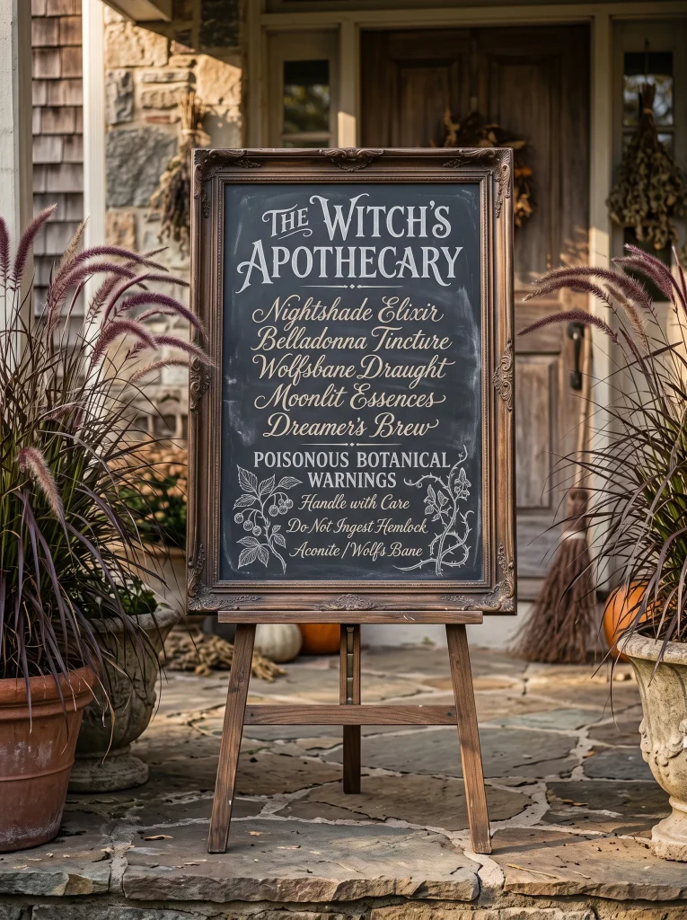 Chalkboard Botanical Warning Signs