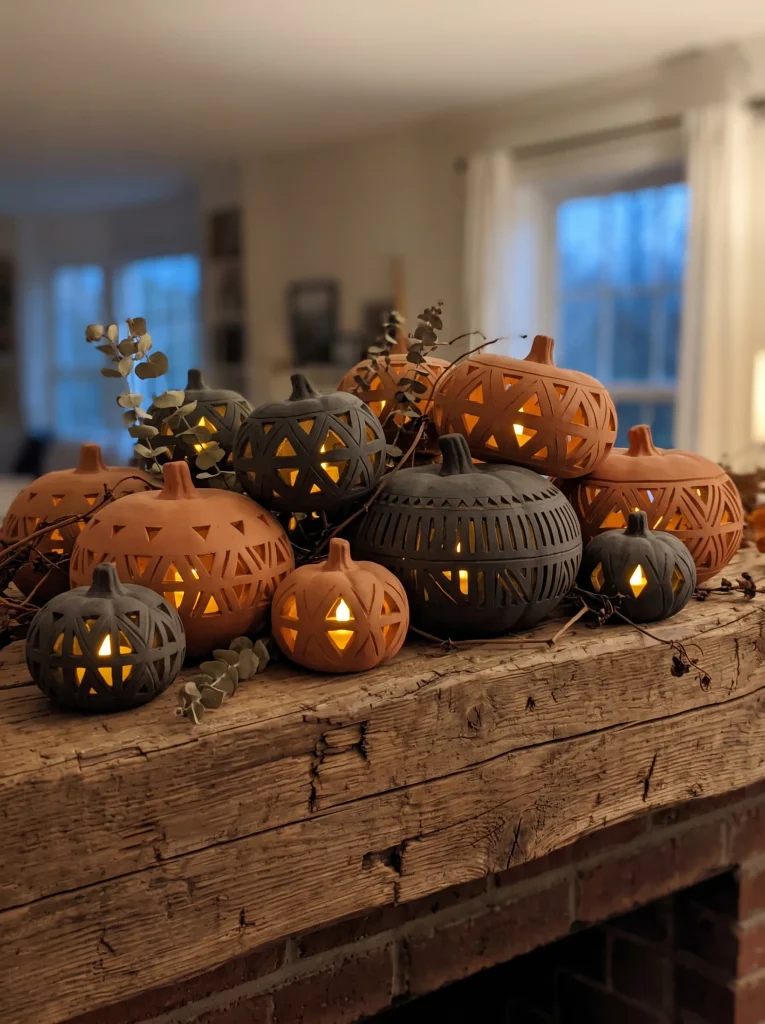 Curated Stoneware Jack-O-Lanterns