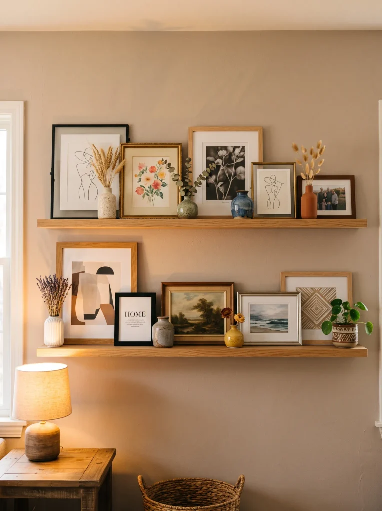 Floating Wood Picture Ledges