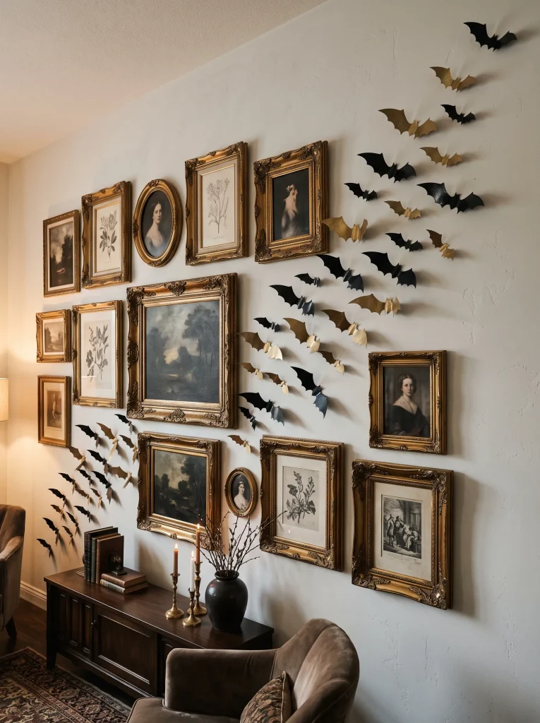 Gilded Bat Flurry Gallery Wall