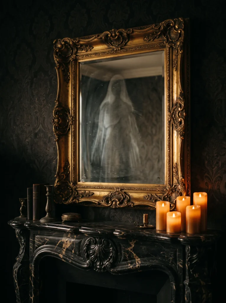 Gilded Mirror Ghost Vignettes