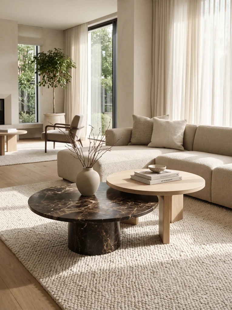 Layered Dual Surface Coffee Tables