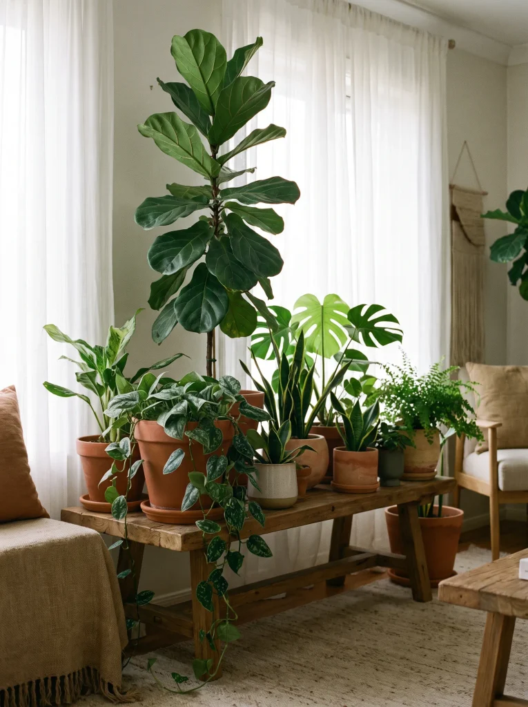 Layered Living Plant Clusters