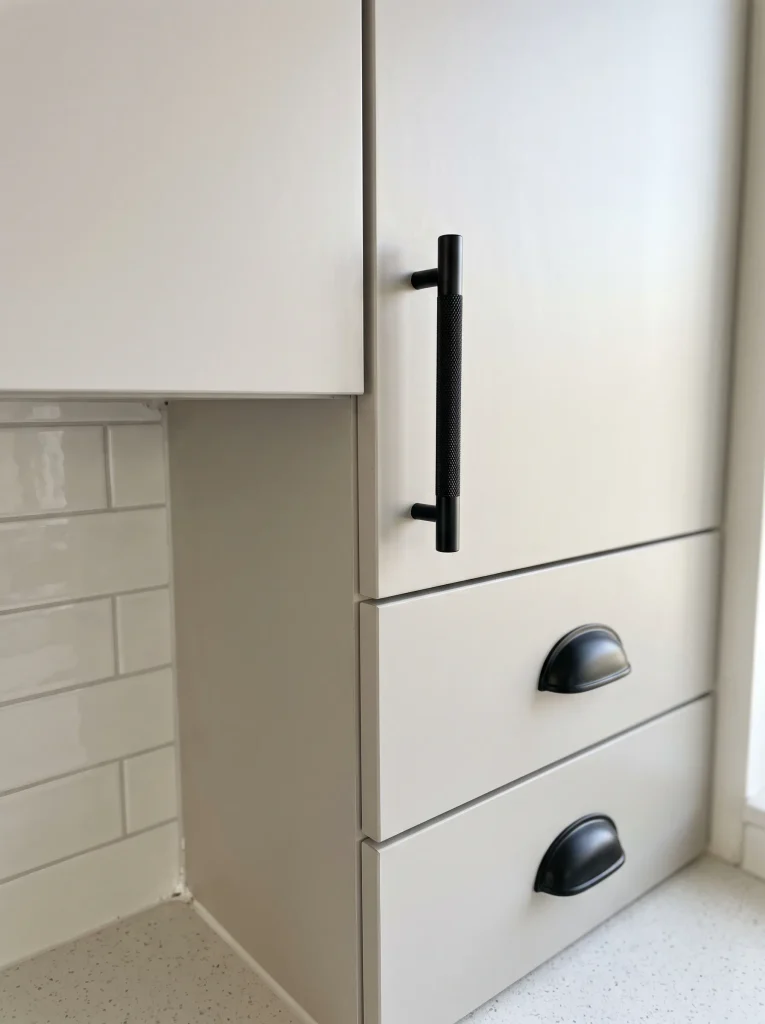 Matte Black Cabinet Hardware Swaps