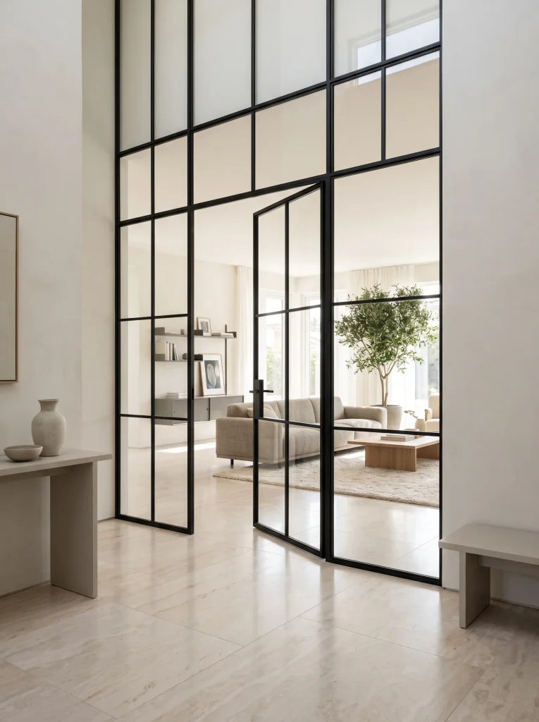 Matte Black Steel Partition