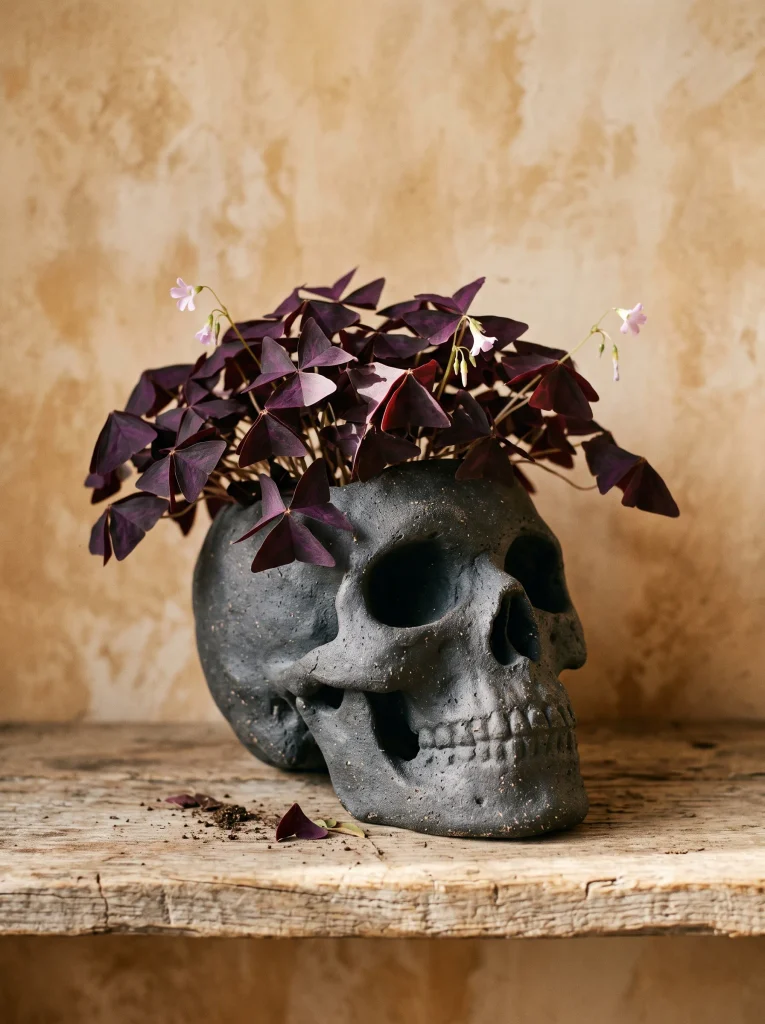 Matte Stoneware Skull Vessels
