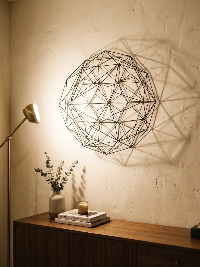 Minimalist Metal Wire Sculpture