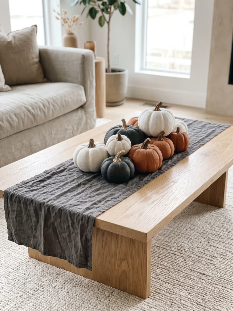Monochrome Ceramic Pumpkin Clusters