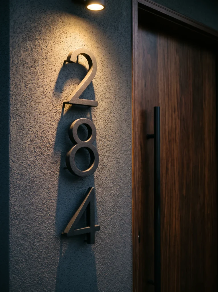 Monolithic Charcoal House Numbers