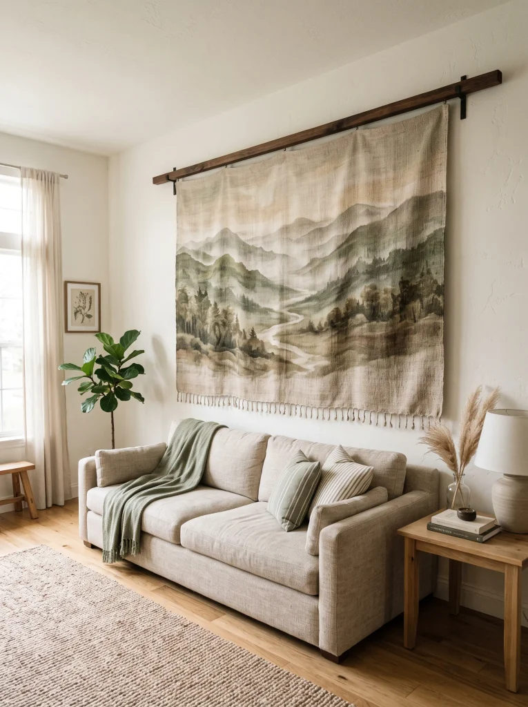 Muted Landscape Wall Tapestry