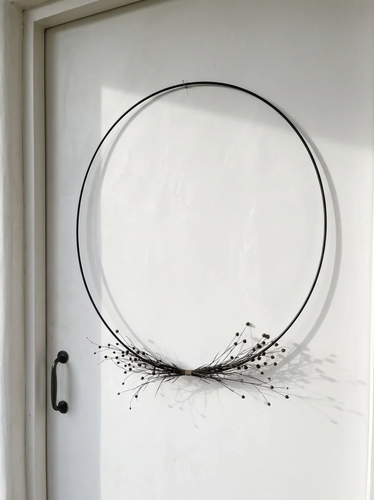 Negative-Space Wire Mesh Wreath