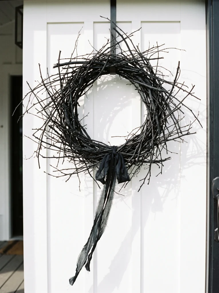 Oversized Charcoal Twig Wreath