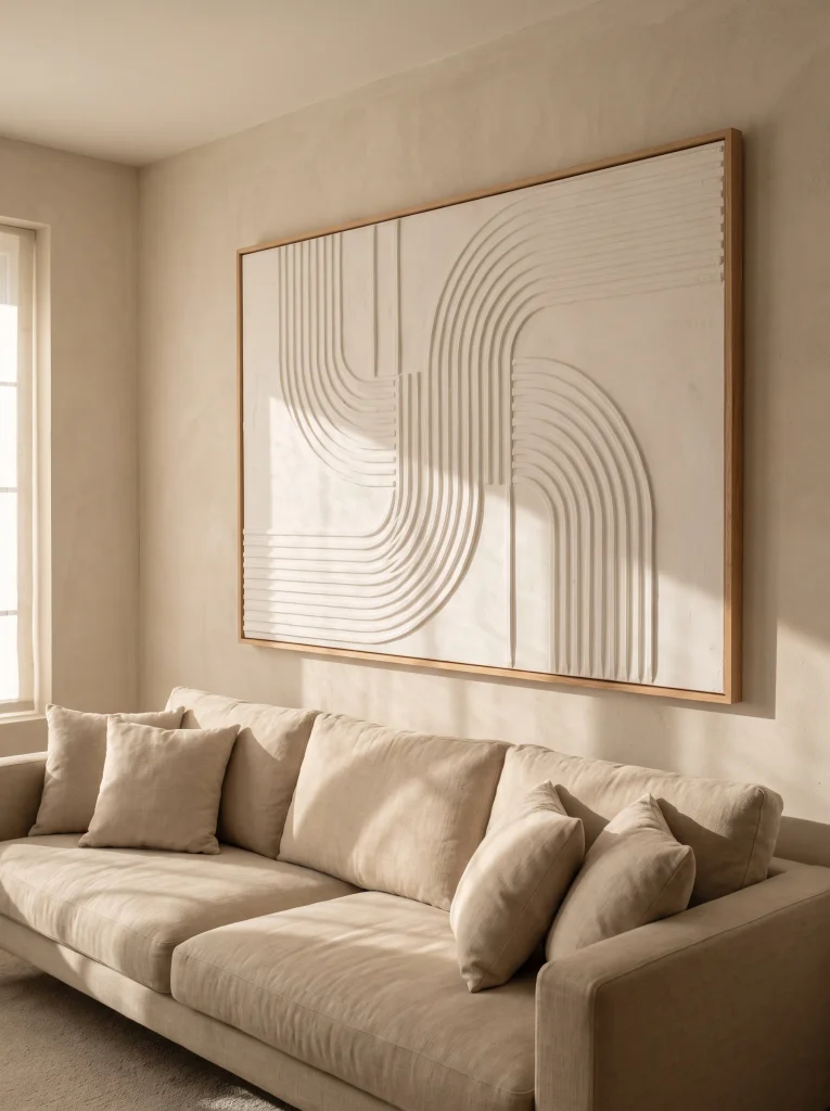 Oversized Plaster Wall Relief