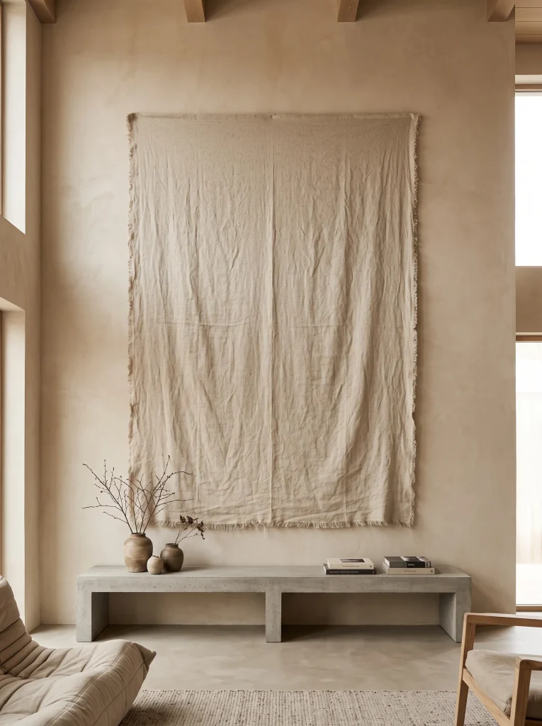Oversized Raw Linen Tapestry