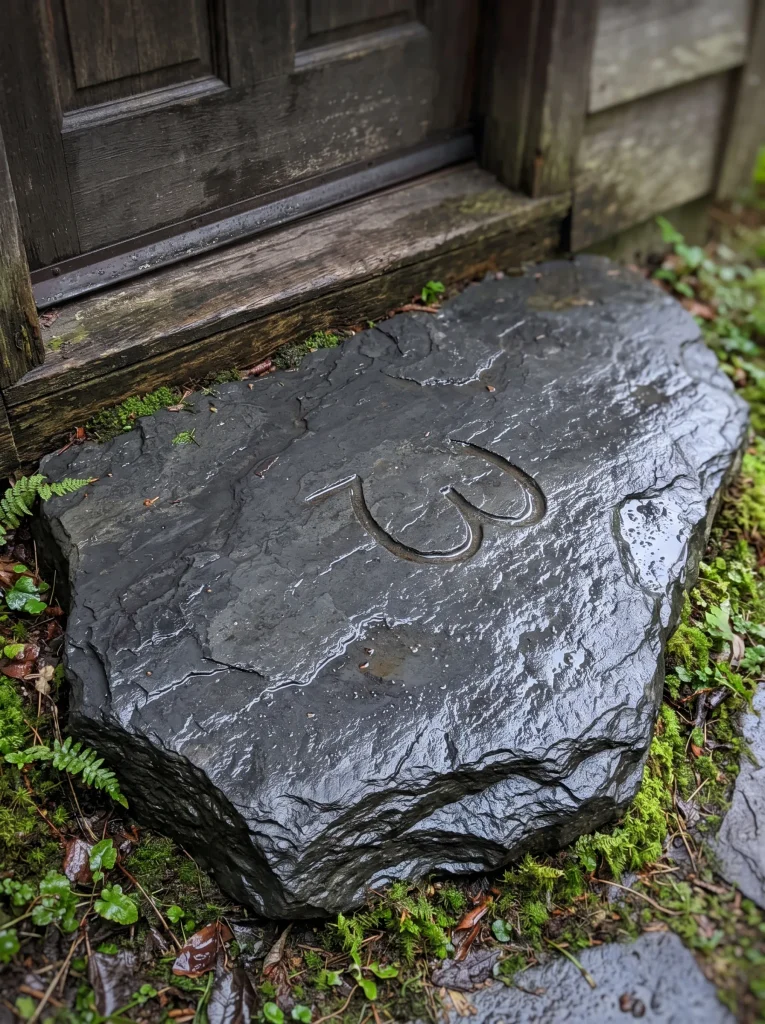 Raw Slate Stone Welcome Slab