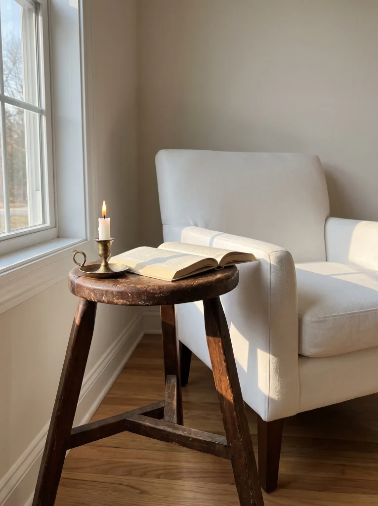Rustic Reclaimed Wood Stool