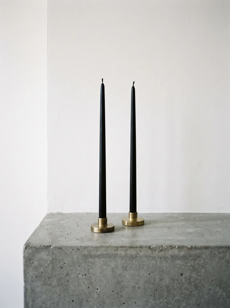 Slender Matte Black Taper Pair