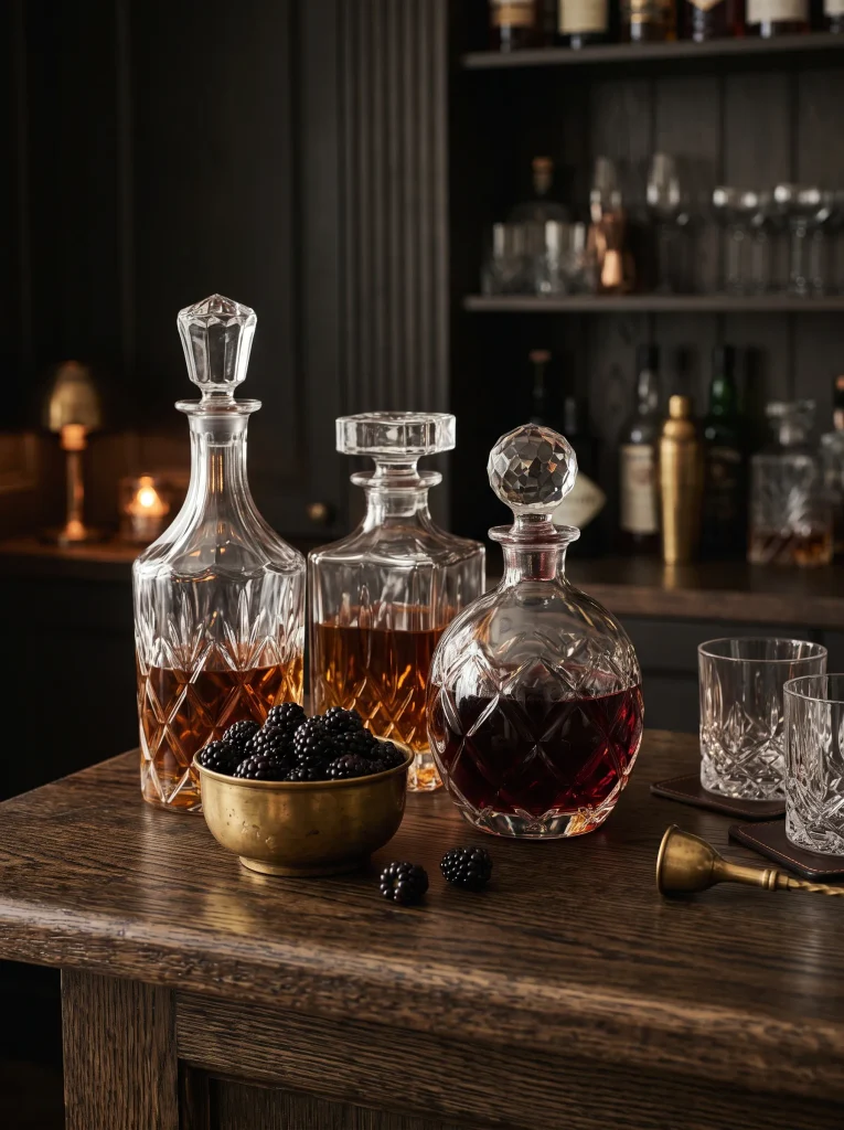 Smoked Crystal Decanter Bars