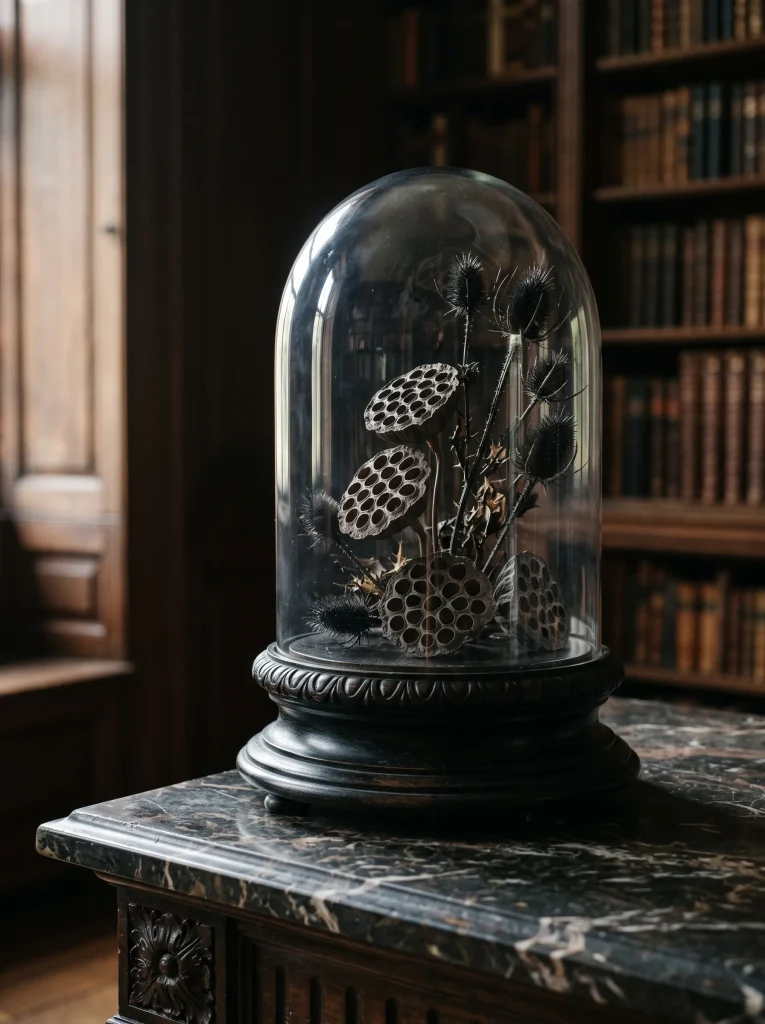 Smoked Glass Cloche Botanicals