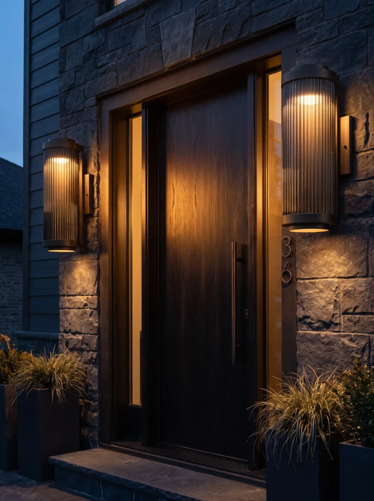 Smoked Glass Wall Lantern Sconces