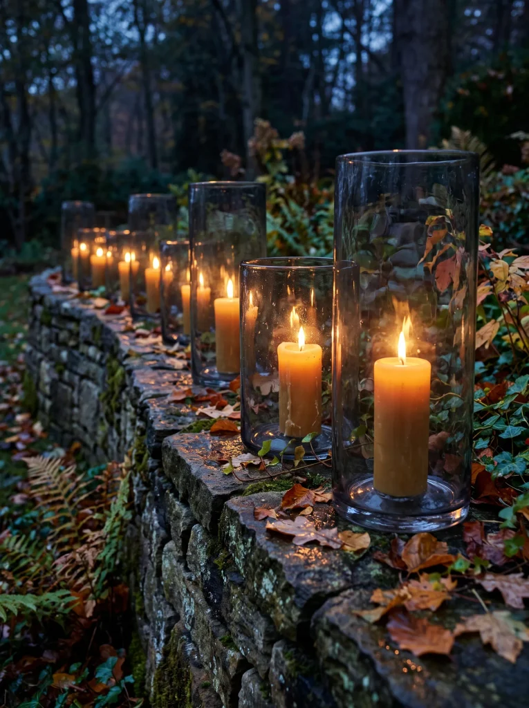Smoky Blown Glass Terrarium Votive Trail