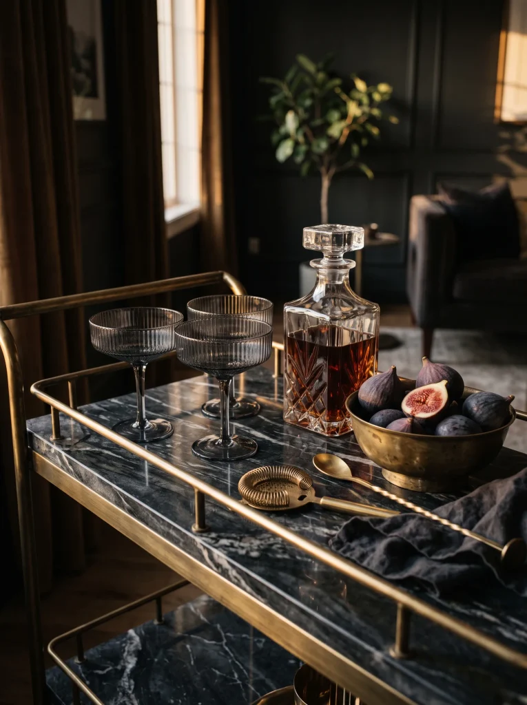 Smoky Fluted Crystal Barware