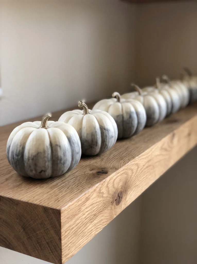 Smoky Ombre Spray Wash on Pale Miniature Pumpkins