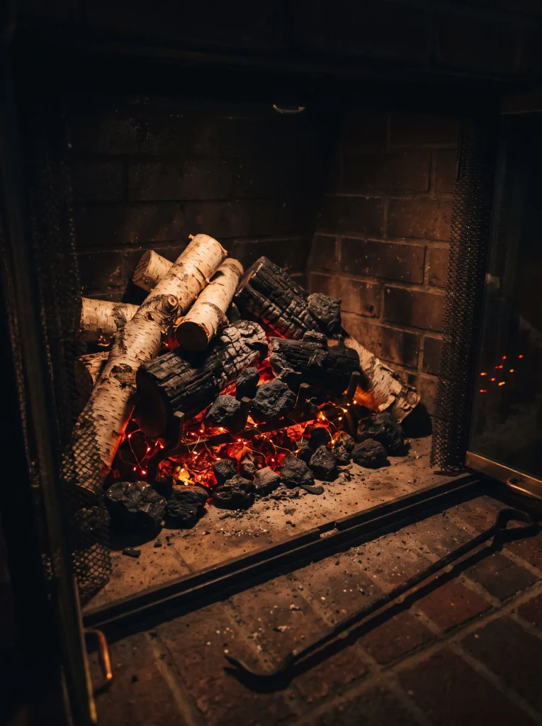 Smoldering Hearth Log Illumination