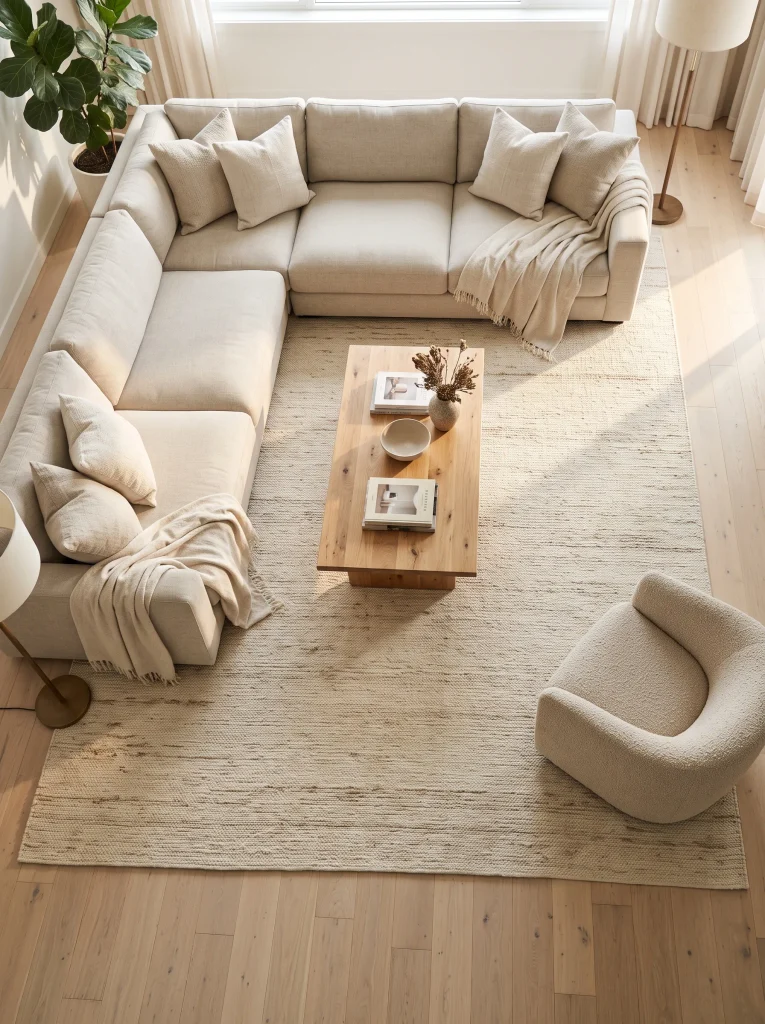Step 3: Anchor with an Expansive Area Rug