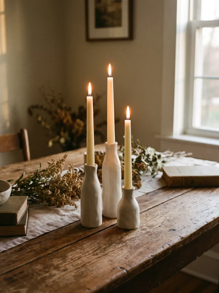 Stoneware Candleholder Clusters