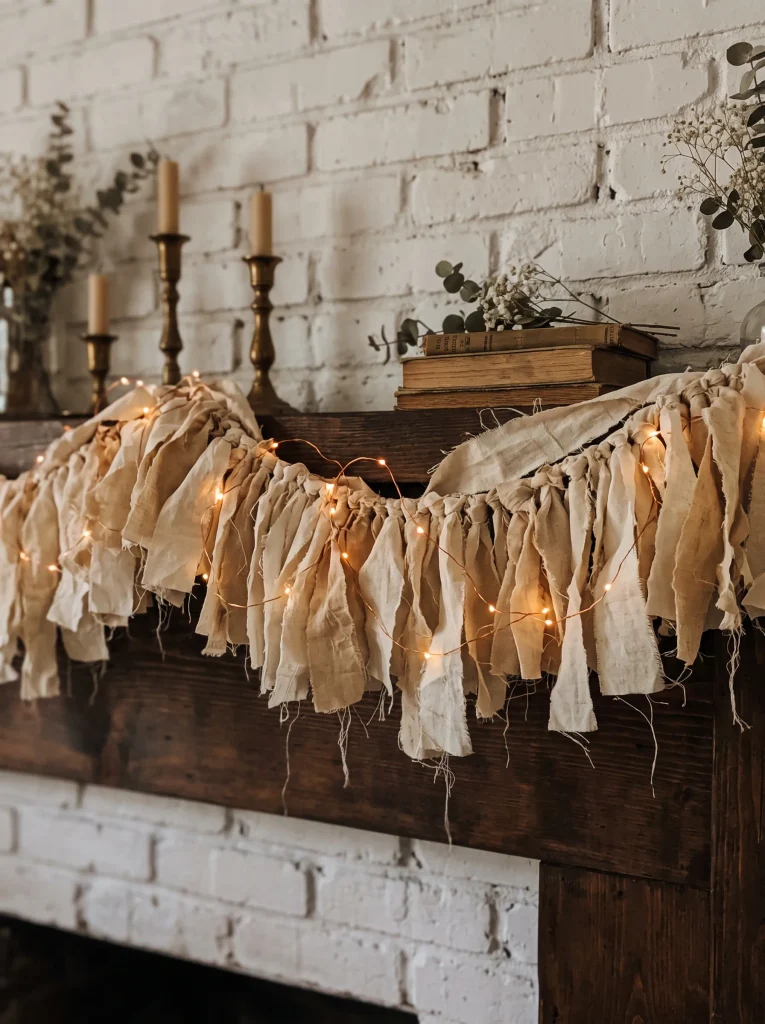 Tea-Dyed Muslin Mummy Garland