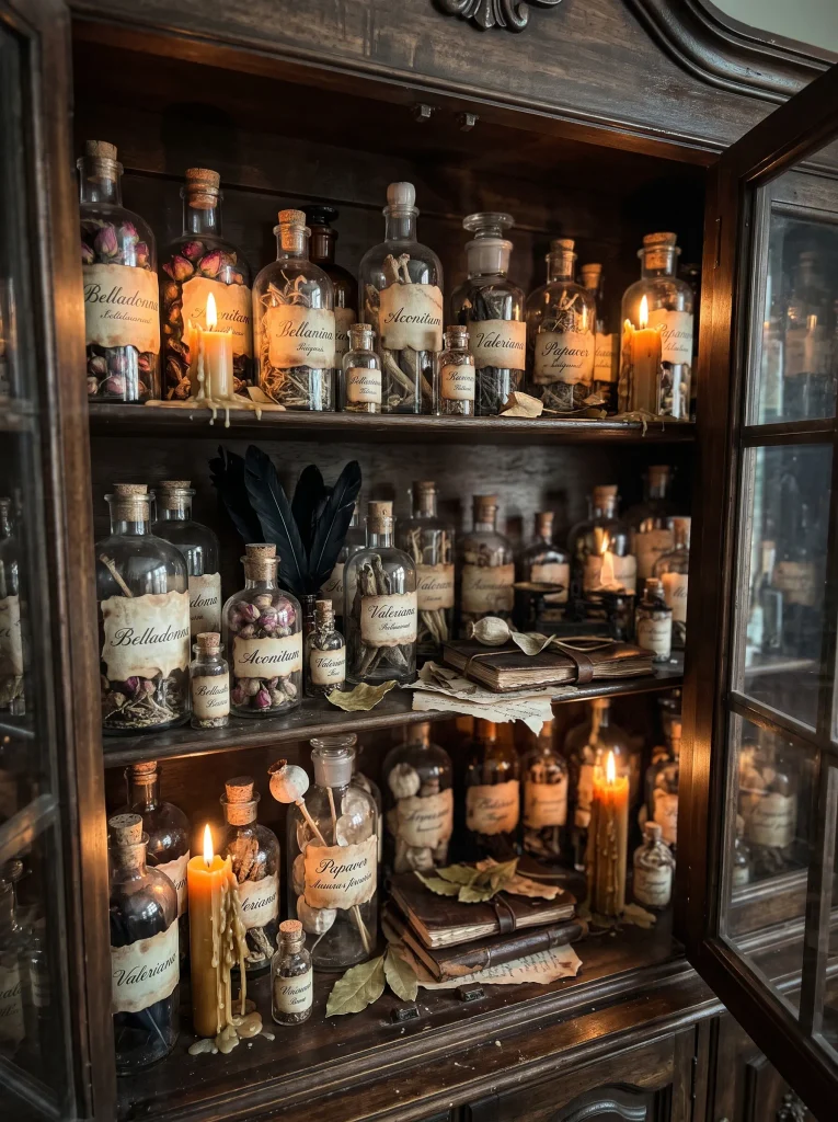 Victorian Specimen Jars with Calligraphed Kraft Labels