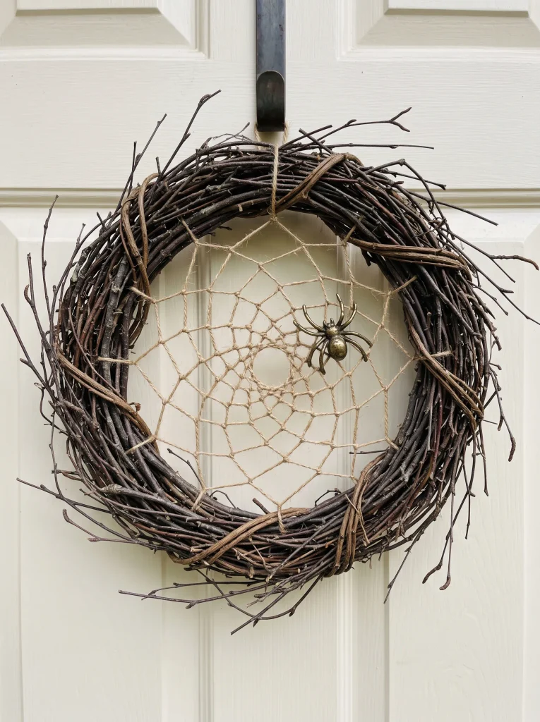 Woven Twig Spiderweb Wreaths